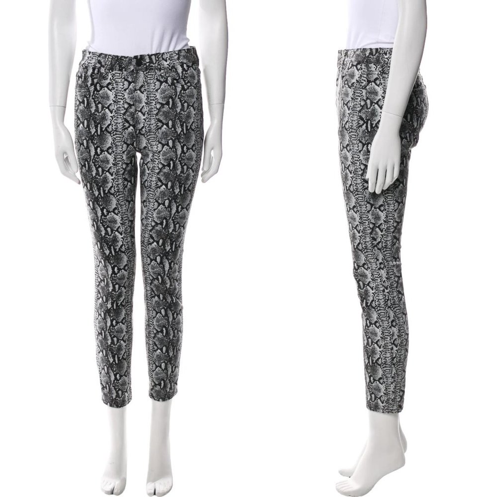 Alice and Olivia Good High Rise Skinny Jeans in Snake - Picture 2 of 13